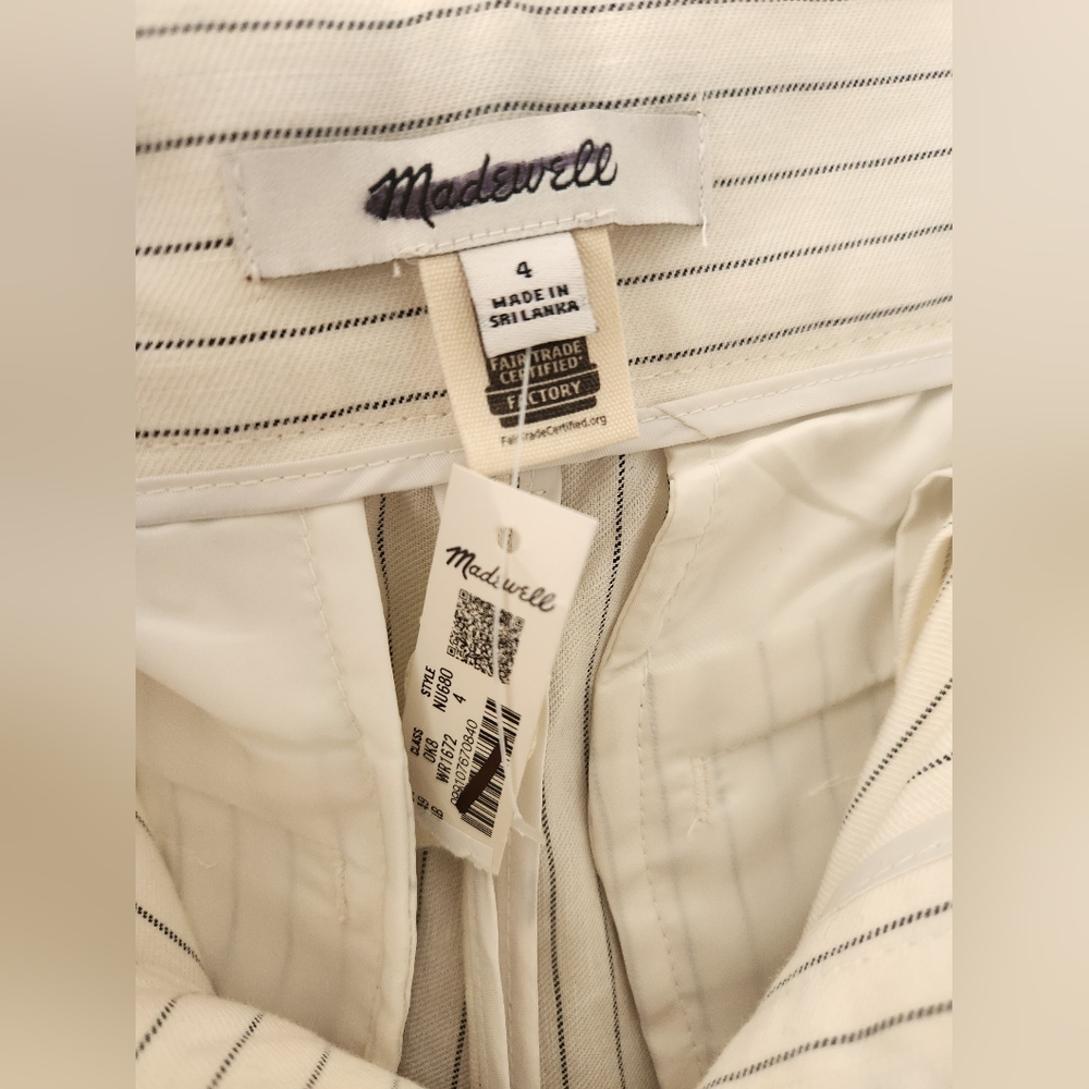 Madewell The Superwide-Leg Trouser in Pinstripe Linen Blend - Picture 7 of 7